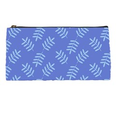 Leaves Ferns Blue Pattern Pencil Cases by Vaneshart