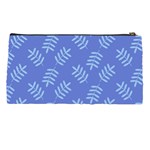 Leaves Ferns Blue Pattern Pencil Cases Back