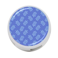 Leaves Ferns Blue Pattern 4-port Usb Hub (two Sides) by Vaneshart