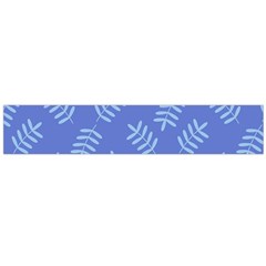 Leaves Ferns Blue Pattern Large Flano Scarf 