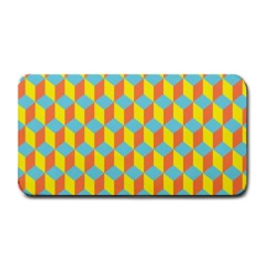 Cube Hexagon Pattern Yellow Blue Medium Bar Mats by Vaneshart