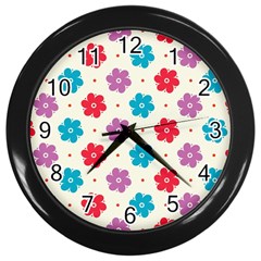 Abstract Art Background Wallpaper Wall Clock (black)