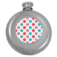 Abstract Art Background Wallpaper Round Hip Flask (5 Oz) by Vaneshart