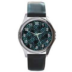 Decorative Flower Nature Abstract Round Metal Watch