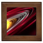 Circle Background Red Dark Bokeh Framed Tile Front