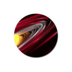 Circle Background Red Dark Bokeh Magnet 3  (round) by Vaneshart