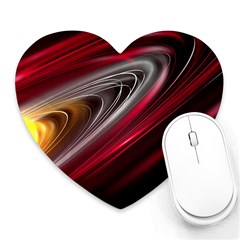 Circle Background Red Dark Bokeh Heart Mousepads by Vaneshart