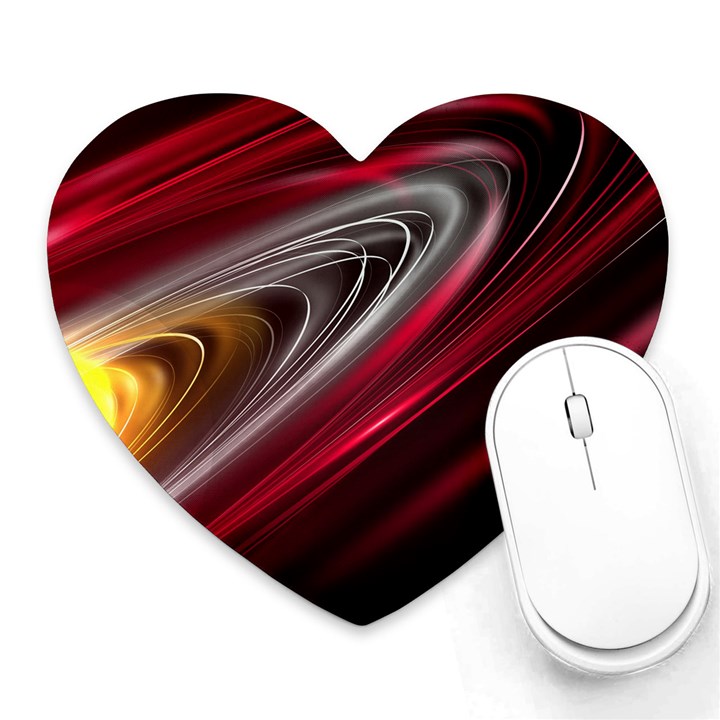 Circle Background Red Dark Bokeh Heart Mousepads