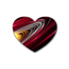 Circle Background Red Dark Bokeh Heart Coaster (4 Pack)  by Vaneshart