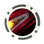 Circle Background Red Dark Bokeh Poker Chip Card Guard Front