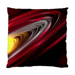 Circle Background Red Dark Bokeh Standard Cushion Case (two Sides) by Vaneshart