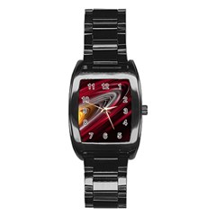 Circle Background Red Dark Bokeh Stainless Steel Barrel Watch by Vaneshart