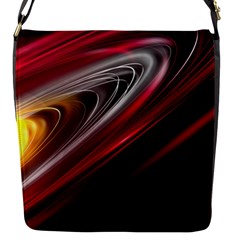 Circle Background Red Dark Bokeh Flap Closure Messenger Bag (s) by Vaneshart