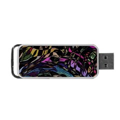 Background Drawing Colorful Pattern Portable Usb Flash (one Side) by Vaneshart