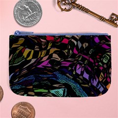 Background Drawing Colorful Pattern Large Coin Purse by Vaneshart