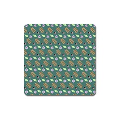 Nature Pattern Spring Green Square Magnet by Vaneshart