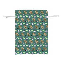 Nature Pattern Spring Green Lightweight Drawstring Pouch (l) by Vaneshart