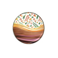 Floral Background Abstract Pattern Hat Clip Ball Marker by Vaneshart