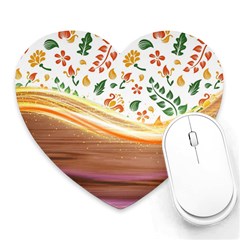 Floral Background Abstract Pattern Heart Mousepads by Vaneshart