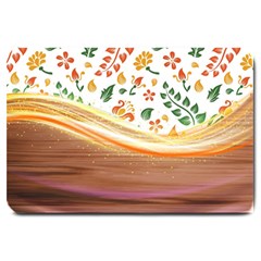 Floral Background Abstract Pattern Large Doormat  by Vaneshart