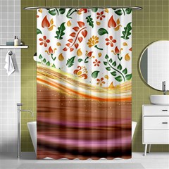 Floral Background Abstract Pattern Shower Curtain 48  X 72  (small)  by Vaneshart