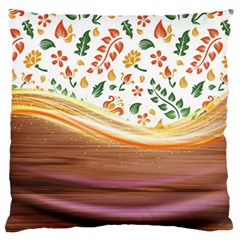 Floral Background Abstract Pattern Standard Flano Cushion Case (one Side) by Vaneshart