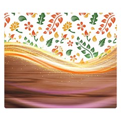 Floral Background Abstract Pattern Double Sided Flano Blanket (small)  by Vaneshart