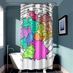 Digitization Transformation Germany Shower Curtain 36  X 72  (stall)  by Vaneshart