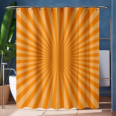 Background Graphic Modern Orange Shower Curtain 60  X 72  (medium)  by Vaneshart