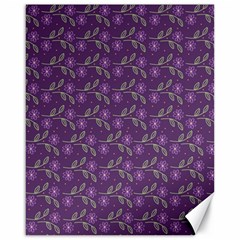 Flowers Violet Decorative Pattern Canvas 16  X 20  by Vaneshart