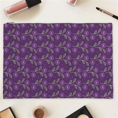 Flowers Violet Decorative Pattern Cosmetic Bag (xxl) by Vaneshart