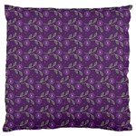 Flowers Violet Decorative Pattern Large Flano Cushion Case (One Side) Front