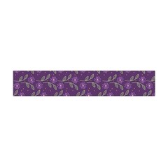 Flowers Violet Decorative Pattern Flano Scarf (mini) by Vaneshart