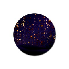 Christmas Background Star Rubber Coaster (round)  by Vaneshart