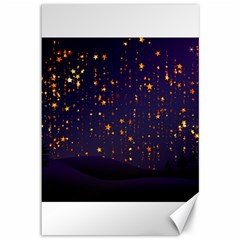 Christmas Background Star Canvas 12  X 18  by Vaneshart