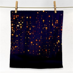 Christmas Background Star Face Towel by Vaneshart