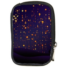 Christmas Background Star Compact Camera Leather Case by Vaneshart