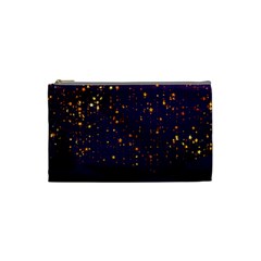 Christmas Background Star Cosmetic Bag (small) by Vaneshart