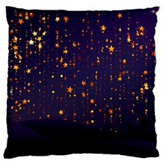 Christmas Background Star Large Cushion Case (two Sides) by Vaneshart