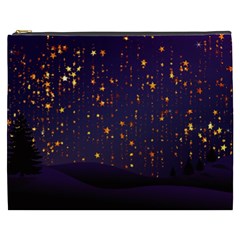 Christmas Background Star Cosmetic Bag (xxxl) by Vaneshart