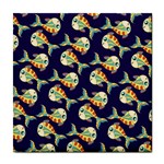 Fish Background Abstract Animal Tile Coaster Front