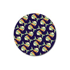 Fish Background Abstract Animal Magnet 3  (round) by Vaneshart