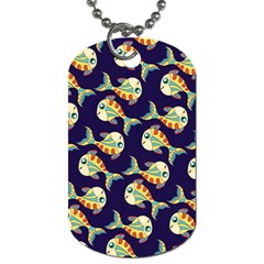 Fish Background Abstract Animal Dog Tag (one Side) by Vaneshart