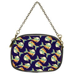 Fish Background Abstract Animal Chain Purse (one Side) by Vaneshart