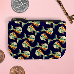 Fish Background Abstract Animal Mini Coin Purse by Vaneshart