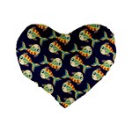 Fish Background Abstract Animal Standard 16  Premium Heart Shape Cushions Back