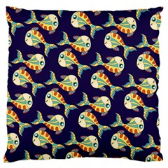 Fish Background Abstract Animal Standard Flano Cushion Case (one Side) by Vaneshart