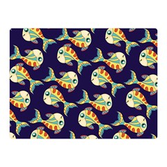 Fish Background Abstract Animal Double Sided Flano Blanket (mini)  by Vaneshart