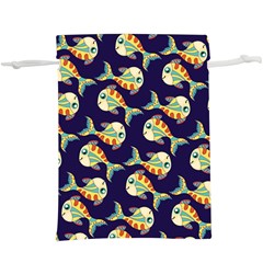 Fish Background Abstract Animal  Lightweight Drawstring Pouch (xl) by Vaneshart