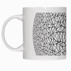 Triangle Poly Low Poly Background White Mugs by Vaneshart